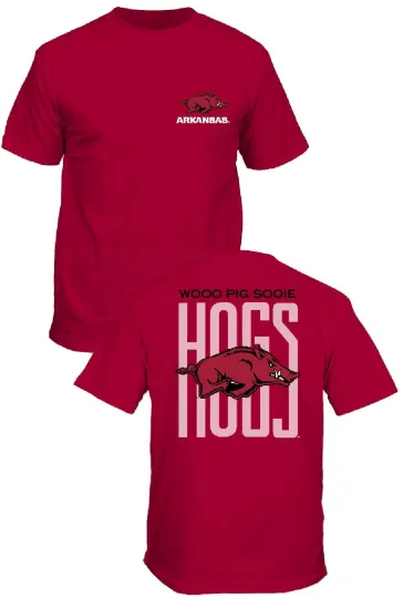 Arkansas Razorbacks Men's Double Sided Cardinal T-Shirt