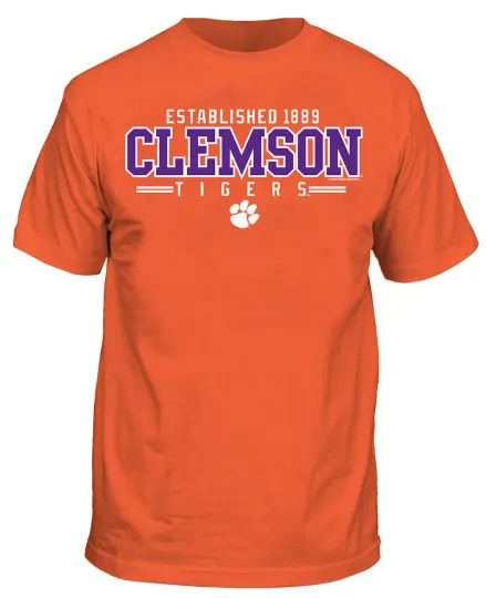 Clemson Tigers Men's Orange Short Sleeve T-Shirt
