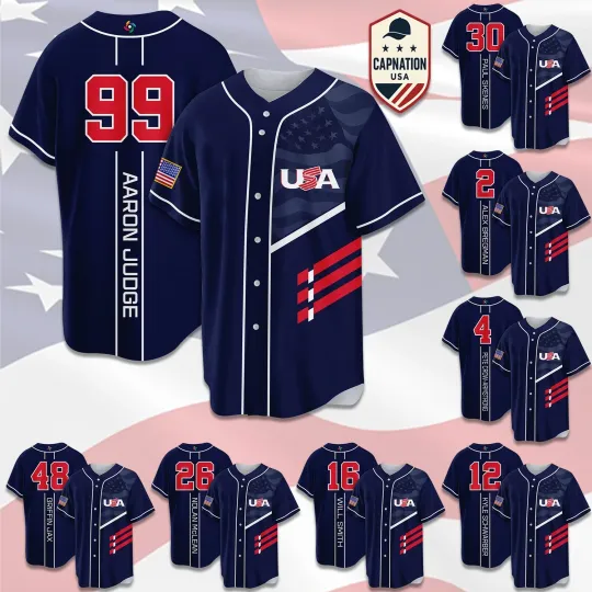 USA Baseball Navy 2026 World Baseball Classic Home Jersey Adults Full Size
