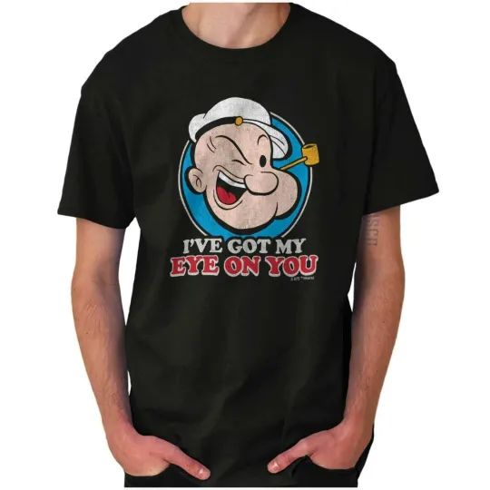 Vintage Cartoon Popeye Crewneck T-Shirt for Women and Men