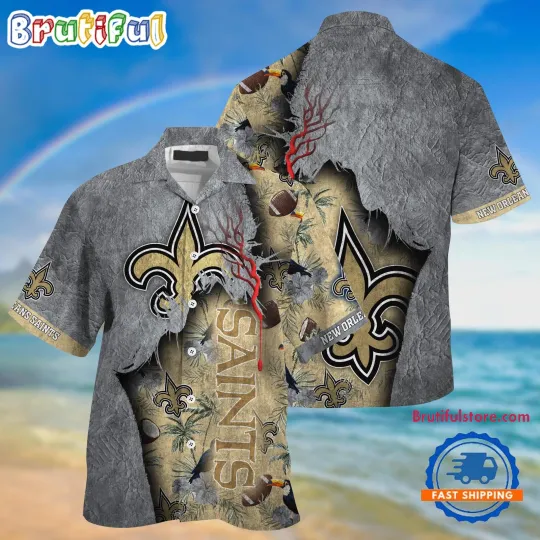 New Orleans Saints Football Team Summer God Hawaiian Shirt For football Fans