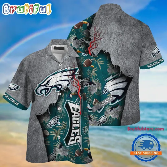 Discover Philadelphia Eagles Football Team Summer God Hawaiian Shirt For football Fans