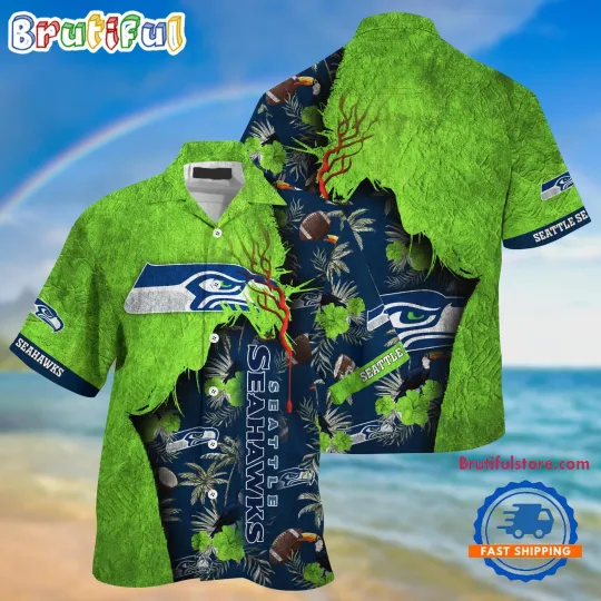 Discover Seattle Seahawks Football Team Summer God Hawaiian Shirt For football Fans