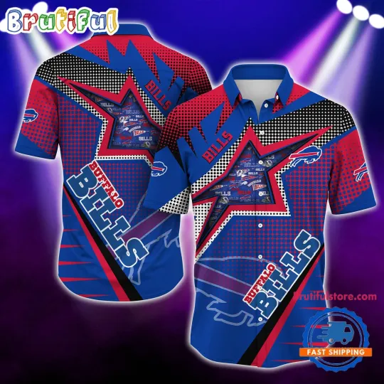 Discover Buffalo Bills Special Football Team Star Hawaiian Shirt For football Fans