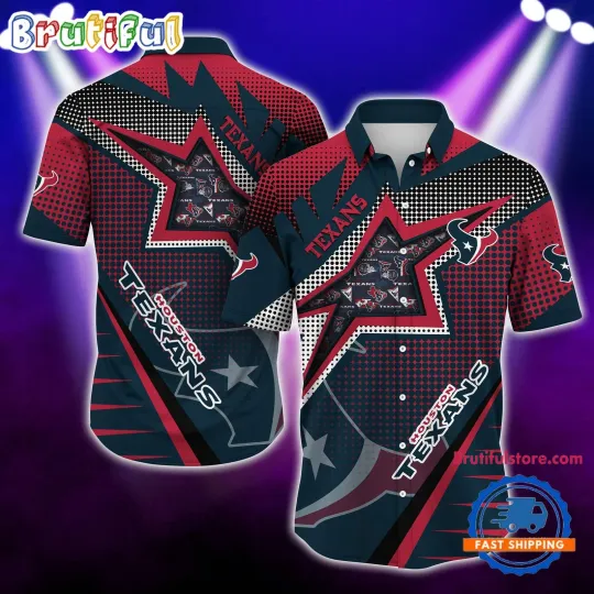 Houston Texans Special Football Team Star Hawaiian Shirt For football Fans