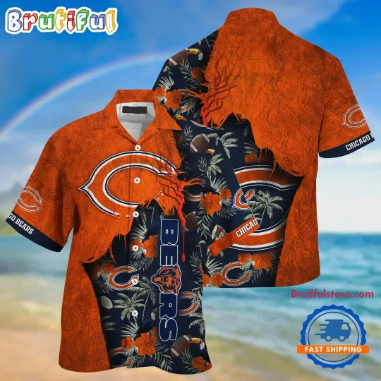 Discover Chicago Bears Football Team Summer God Hawaiian Shirt For football Fans