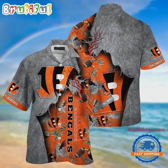 Discover Cincinnati Bengals Football Team Summer God Hawaiian Shirt For football Fans