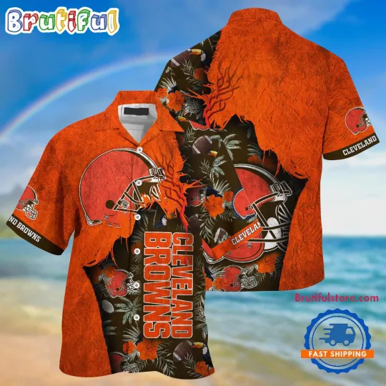 Cleveland Browns Football Team Summer God Hawaiian Shirt For football Fans