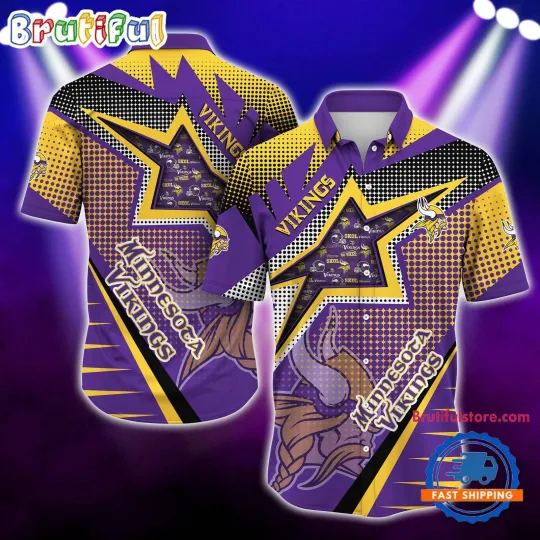 Minnesota Vikings Special Football Team Star Hawaiian Shirt For football Fans
