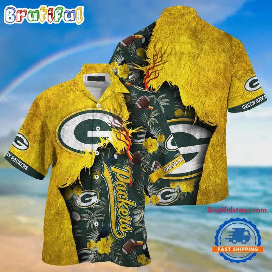 Discover Green Bay Packers Football Team Summer God Hawaiian Shirt For football Fans