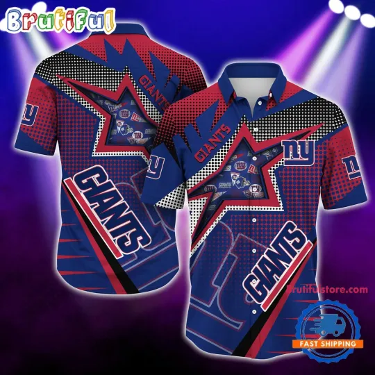 Discover New York Giants Special Football Team Star Hawaiian Shirt For football Fans