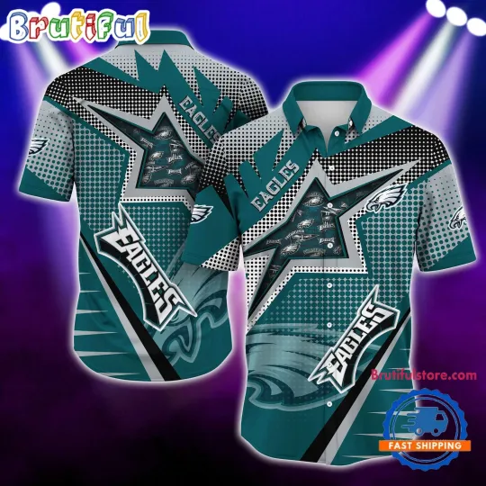 Discover Philadelphia Eagles Special Football Team Star Hawaiian Shirt For football Fans