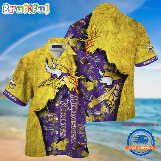 Minnesota Vikings Football Team Summer God Hawaiian Shirt For football Fans