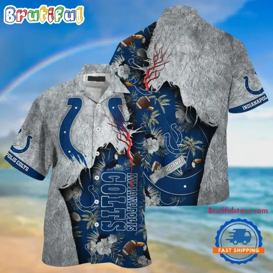 Discover Indianapolis Colts Football Team Summer God Hawaiian Shirt For football Fans