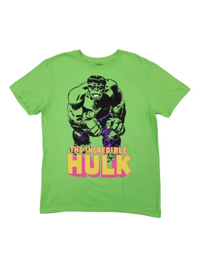 Discover Marvel Men's Green The Incredible Hulk Superhero T-Shirt Short