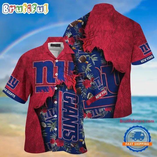 Discover New York Giants Football Team Summer God Hawaiian Shirt For football Fans