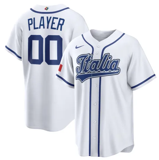 Discover Men's Italy Baseball White 2026 World Baseball Classic !!!