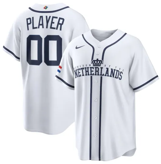 Discover Men's Netherlands Baseball White 2026 World Baseball Classic