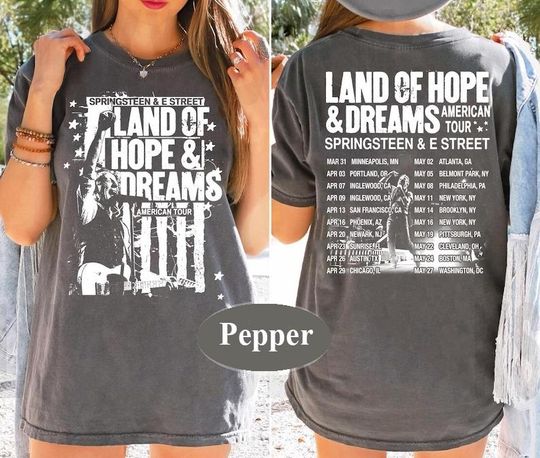 Discover Springsteen Land of Hope Dreams American Tour Shirt