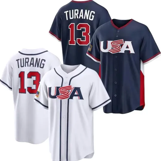 Discover Brice Turang USA Baseball Jersey, 2026 World Baseball Classic Shirt
