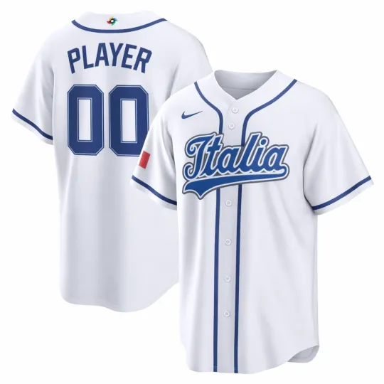 Discover Men's Italy Baseball White 2026 World Baseball Classic Jersey Shirt Full Size