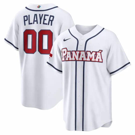 Discover Men's Panama Baseball White 2026 World Baseball Classic Jersey Shirt Full Size