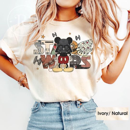 Discover Custom Star Wars Mickey Shirt, Disney Trip 2025 Tee, Mickey & Friends Star Wars Shirt, , Family Disney Vacation 2025, Star Wars Family Shirt