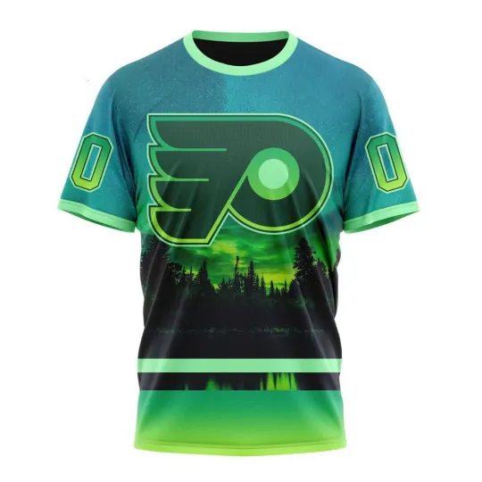 Personalized Philadelphia Flyerss Special Design With Northern Light Hockey Fans