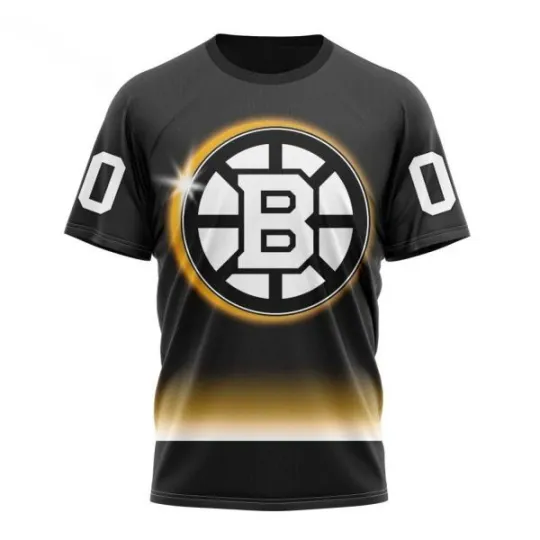 Discover Personalized Boston Bruinss Special Eclipse Design Hockey Fans Black Color