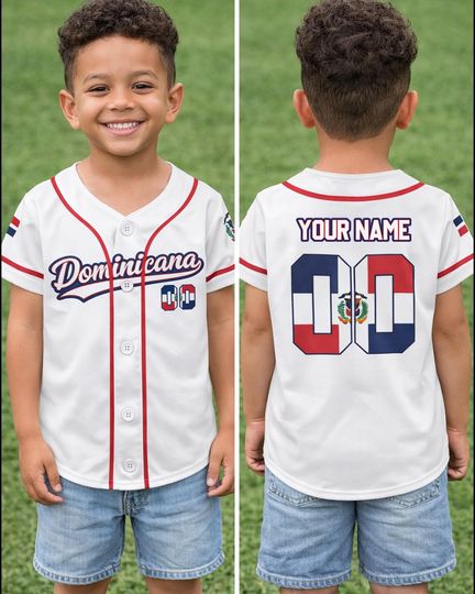 Discover Custom Dominican Republic Baseball Fan Jersey, International Tournament 2026 Wear, Dominicana Baseball Pride Gift