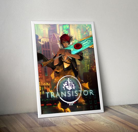 Discover Transistor Poster | Transistor Video Game Poster | Gaming Poster | Game Poster | Gamer Poster Gift | Wall Decor | Game Print | Room Decor