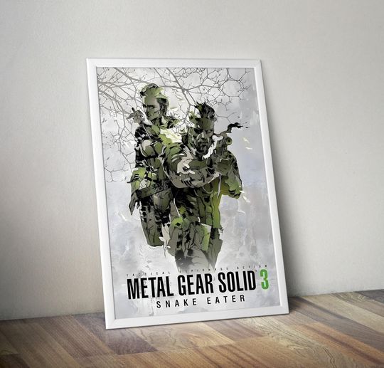 Metal Gear Solid 3 Poster, Metal Gear Solid Video Game Poster, Gaming Poster, Game Poster, Gamer Poster Gift, Room Decor