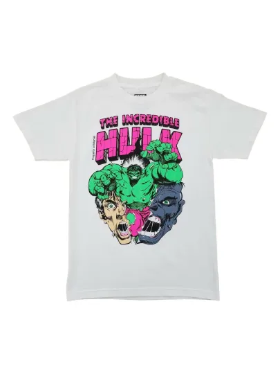 Discover Marvel Men's White The Incredible Hulk Comic Book T-Shirt