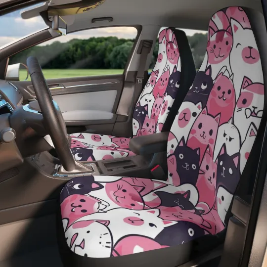 Discover Custom Cat Print Car Seat Cover for Pets