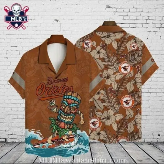 Discover Baltimore Baseball Team Orioless Tropical Surfing Tiki Hawaiian Shirt – Brave Or