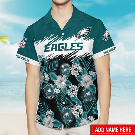 Discover Philadelphia Football Team Eagless Personalized Summer Hawaiian Shirt , Unisex A