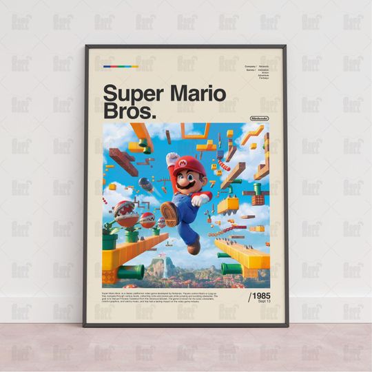 Discover Super Mario Bros Poster, Gaming Room Poster, Gaming Wall Poster, Gaming Print Poster, Game Gift, Video Games Poster, Gaming Wall Art