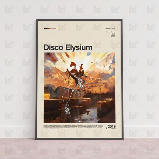 Discover Disco Elysium Poster, Gaming Room Poster, Gaming Wall Poster, Gaming Print Poster, Game Gift, Video Games Poster,Gaming Wall Art Poster,Game