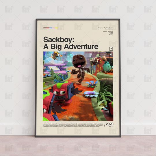 Discover Sackboy - A Big Adventure Poster, Gaming Room Poster, Gaming Wall Poster, Gaming Print Poster,Game Gift,Video Games Poster,Gaming