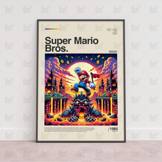 Discover Super Mario Bros Poster, Gaming Room Poster, Gaming Wall Poster, Gaming Print Poster, Game Gift, Video Games Poster, Gaming Wall Art