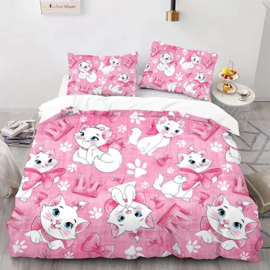 Discover Disney*Marie Cat Bedding Set Duvet Cover The Aristocats Pillowcase set/3pcs girl