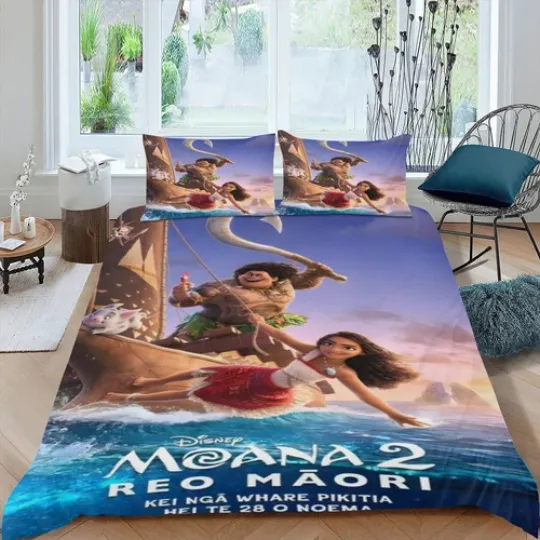 Discover Moana 3-Piece Bedding Set for Kids All-Season Duvet Cover Bedding Collection