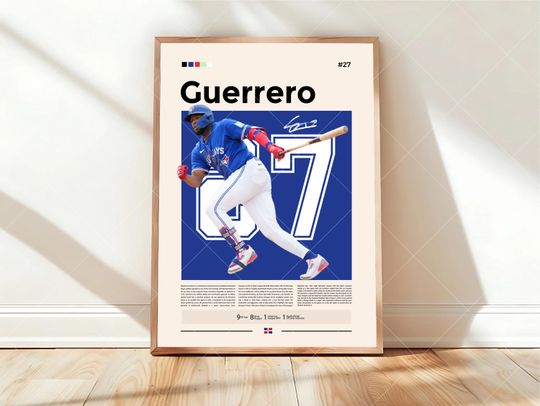 Discover Vladimir Guerrero Jr. Poster, Baseball Player Decor, Toronto Fan Gift, Sports Bedroom