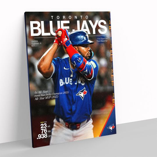 Discover Vladimir Guerrero Jr. Toronto Blue Jays MLB Poster Baseball Sports Canvas Print Home Decor Art