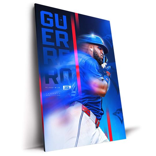 Discover Vladimir Guerrero Jr. Toronto Blue Jays MLB Poster Baseball Sports Canvas Art Print