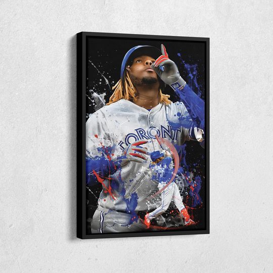 Discover Vladimir Guerrero Jr. Poster Toronto Blue Jays MLB Artwork Framed Wall Art Canvas Print Home Decor
