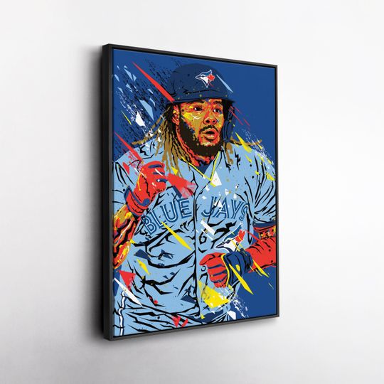 Discover Vladimir Guerrero Jr. Pop Art Canvas Print  Toronto Blue Jays Wall Decor  MLB Gift for Baseball Fans, Game Room or Man Cave