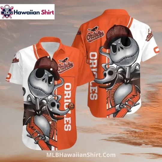 Discover Fierce Eyes Graphic Baltimore Baseball Team Orioless Aloha Shirt