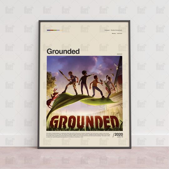 Discover Grounded Poster, Gaming Room Poster, Gaming Wall Poster, Gaming Print Poster, Game Gift, Video Games Poster