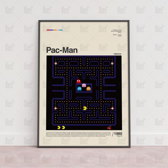 Discover Pac-Man Poster, Gaming Room Poster, Gaming Wall Poster, Gaming Print Poster,Game Gift,Video Games Poster